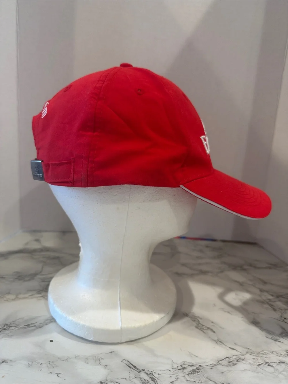 Adjustable Red Fly Emirates Baseball Cap NEW White Embroidery One Size Fits Most